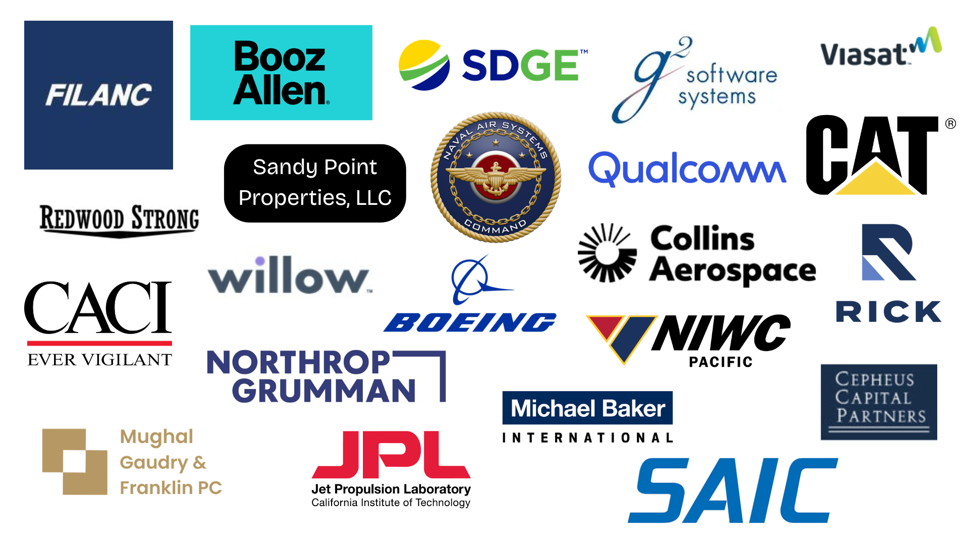 Logos for each of the companies the members of the Dean's Advisory Board represent